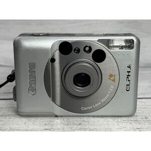 Canon ELPH Jr‎ 26mm f2.8 APS Film Camera Silver Point and Shoot Vintage